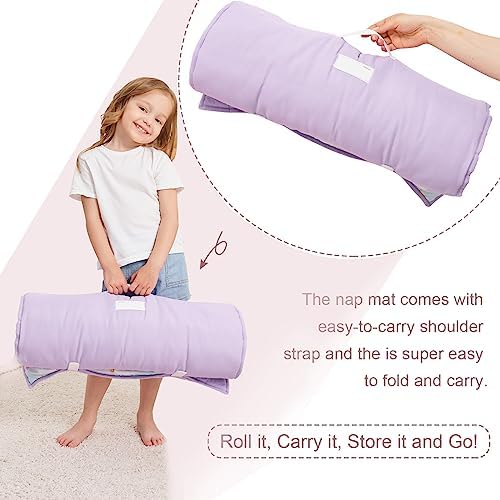 Extra Large Toddler Nap mat by Cokouchyi, Toddler Sleeping Bag with Removable Pillow, Measures 53 x 21 x 1.5 Inches, Sleeping Mat, Ideal for Daycare and Preschool Kindergarten