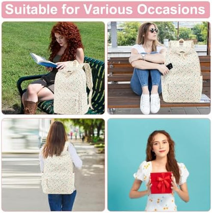 School Backpack for Teen Girls Bookbags Elementary High School Corduroy Laptop Bags Women Travel Daypacks