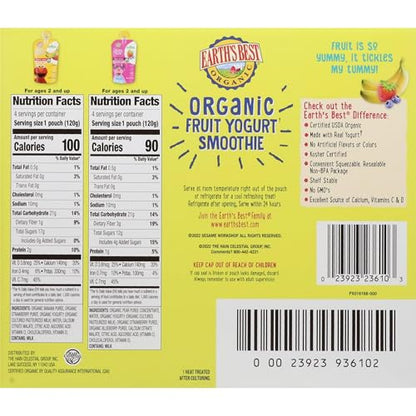 Earth's Best Sesame Street Smoothie Variety Pack, 33.6oz (Pack of 8)