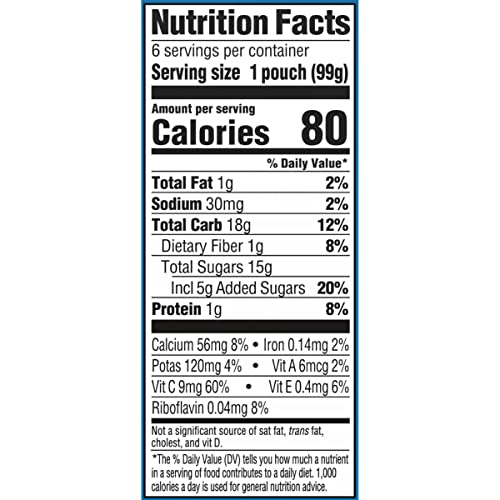 Gerber Baby Food Pouches, Toddler 12+ Months, Fruit & Yogurt Peaches & Cream, 3.5 Ounce (Pack of 12)