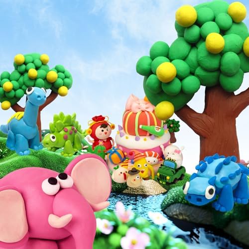 Air Dry Clay - 120 Pack Modeling Clay Kit with 3 Sculpting Tools,Safe & Non-Toxic,DIY Magic Toys Gifts for Boys,Girls,Kids - 48 Colors