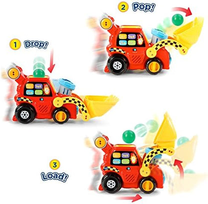 VTech Pop-a-Balls Push and Pop Bulldozer, Red