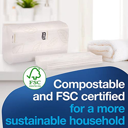 Tork Soft Xpress Multifold Paper Hand Towels White, H2 System Compatible 16 Packs X 135 Towels Each (MB579)