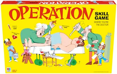 Operation Electronic Board Game, Family Games for Kids Ages 6+, Kids Board Games for 1+ Players, Funny Games for Kids, Kids Gifts (Amazon Exclusive)