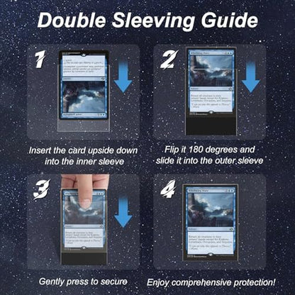 1200 Pack Card Sleeves, Perfect Fit Inner Sleeves Ideal for Double-Sleeving, Trading Card Sleeve Compatible with MTG, TCG, Gaming Cards