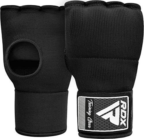 RDX Gel Boxing Hand Wraps Inner Gloves Men Women, Quick 100cm Long Wrist Straps, Elasticated Padded Fist Under Mitts Protection, Muay Thai MMA Kickboxing Martial Arts