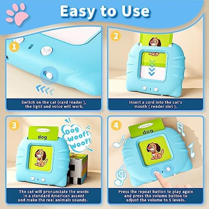Toddler Toys Talking Flash Cards for 1 2 3 4 5 6 Year Old Boys and Girls, Autism Sensory Toys for Autistic Children, Learning Educational Montessori Speech Therapy 248 Sight Words Kids Gifts