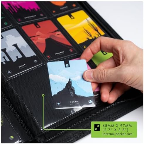 Vault X 9 Pocket Trading Card Zip Binder, 360 Cards, Premium Exo-Tec Album Material, 20 Side-Loading Pages, Folder for Collectible Games, Sports, TCG (Yellow)