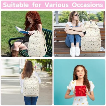School Backpack for Teen Girls Bookbags Elementary High School Corduroy Laptop Bags Women Travel Daypacks