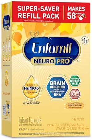 Enfamil NeuroPro Baby Formula, MFGM* 5-Year Benefit, Expert-Recommended Brain-Building Omega-3 DHA, Exclusive Immune Supporting HuMO6 Blend, Infant Formula Powder, Baby Milk, 36.4 Oz