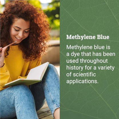 Earth Harmony Methylene Blue 1% Pharmaceutical Grade Supplement with Dropper, Includes Nano Liquid Gold, Methylene Blue USP Grade, No Formaldehyde (2 Oz)