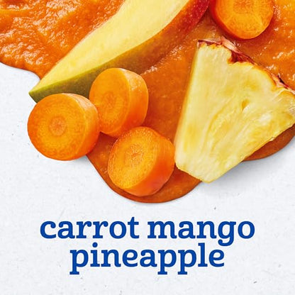 Gerber Stage 2 Baby Food, Carrot Mango Pineapple Puree Tubs, Baby Puree, 16PK