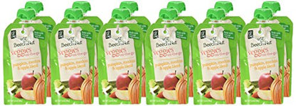 Beech-Nut Baby Food Pouches, Pumpkin Zucchini Apple Veggie Puree Baby & Toddler Food, 3.5 oz (24 Pack)