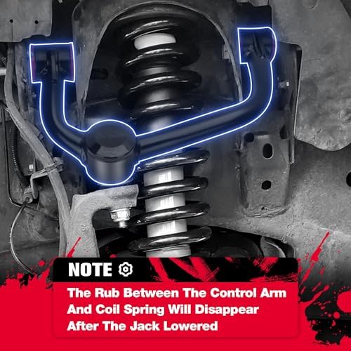 KSP 2-4inch Upper Control Arms Compatible with F-150, Suspension Kits Tubular Black Arms Alignment Lift 2 to 4” for 2004-2020 F150, Replacement Factory/Stock Suspension Arms, 2nd Generation