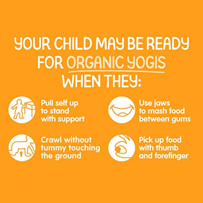 Happy Baby Organics Yogis Freeze-Dried Yogurt & Fruit Snacks, Banana & Mango, 1 Ounce Bag (Pack of 8) packaging may vary