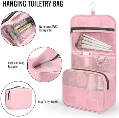 Veken 10 Set Packing Cubes for Travel Essential, Suitcase Organizer Bags in 4 Sizes, Carry-On Luggage Accessories with Large Laundry & Hanging Toiletry Bag, Must-Have for Airplane, Road Trip & Camping