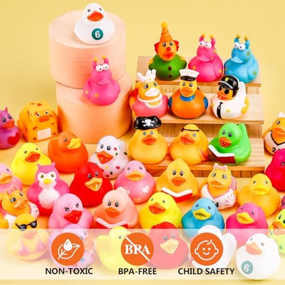 400 Pack Rubber Ducks in Bulk, Assorted Ducks for Jeeps, Jeep Ducks for Ducking, Bath Toys Floater Duck for Kids, Baby Showers Accessories Party Favors