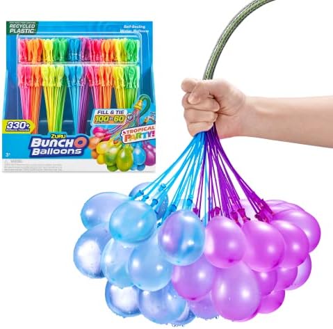 Original Bunch O Balloons Tropical Party 330+ Rapid-Filling Self-Sealing Water Balloons (Amazon Exclusive 10 count, pack of 1) by ZURU Water Balloon for the Whole Family, Kids, Teens and Adults