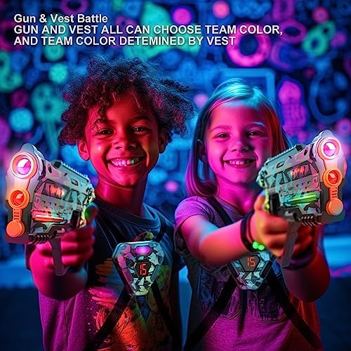 Laser Tag Set of 2, Lazer Tag Game for Kids Indoor & Outdoor Play, Gift Ideas for Kids Teens and Adults, Cool Toys for Teenage Ages 8 9 10 11 12+Year Old Boy & Girls