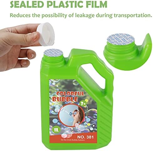 Lulu Home Concentrated Bubble Solution, 1 L/ 33.8 OZ Refill for Bubble Machines, Giant Wands, and Blowers - Up to 2.5 Gallons for Kids' Birthday Parties
