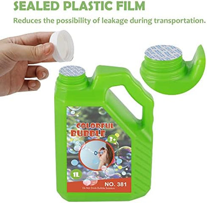 Lulu Home Concentrated Bubble Solution, 1 L/ 33.8 OZ Refill for Bubble Machines, Giant Wands, and Blowers - Up to 2.5 Gallons for Kids' Birthday Parties