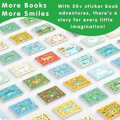 Sticker Book for Kids 2-4, 500+ Kids Stickers, Spending Time with Grandpa by Cupkin, 12 Coloring Pages, 12 Scenes, Fun Toddler Travel Activity Coloring and Sticker Books for Children Ages 4-8 + 8-10