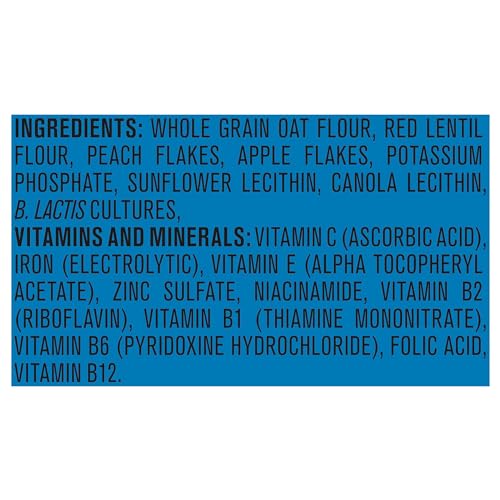 Gerber Baby Cereal 2nd Foods Probiotic, Powerblend, Oatmeal Lentil Peach Apple, 8 Ounce (Pack of 6)