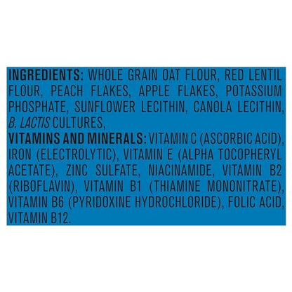 Gerber Baby Cereal 2nd Foods Probiotic, Powerblend, Oatmeal Lentil Peach Apple, 8 Ounce (Pack of 6)