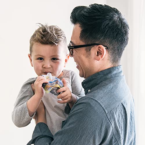 Happy Tot Organics Super Bellies Stage 4, Organics Banana, Carrot and Strawberry (Pack of 16) & Stage 4 Fiber & Protein 4 Flavor Variety Pack (Pack of 16)