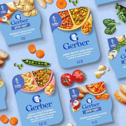 Gerber Toddler Food, Yellow Rice & Chicken, Mealtime for Toddler, 8PK