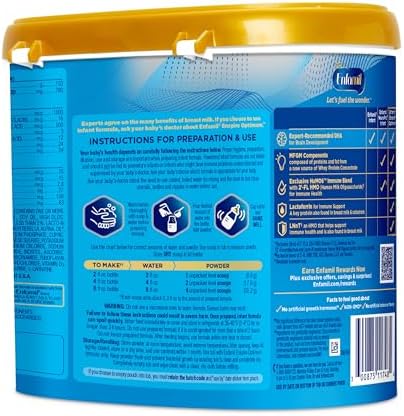 Enfamil Optimum (Enspire), Our Closest Formula to Breast Milk, Immune-Supporting Lactoferrin and Brain-Supporting DHA Baby Formula, Powder 20.5 Oz Tub, Pack of 4