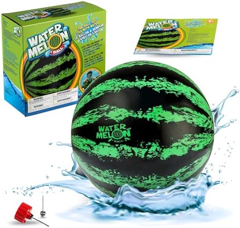 Watermelon Ball The Original Pool Toys for Kids Ages 8-12 - 9 Inch Pool Ball for Teens, Adults, Family - Pool Games, Pool Toys, Fun Swimming Pool Games, Water Football, Tag, Diving and Beach Ball Play