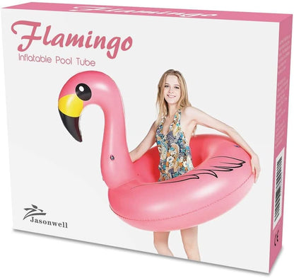 Jasonwell Giant Inflatable Flamingo Pool Floats Party Float Tube with Fast Valves Summer Beach Swimming Pool Lounge Raft Decorations Toys for Adults & Kids