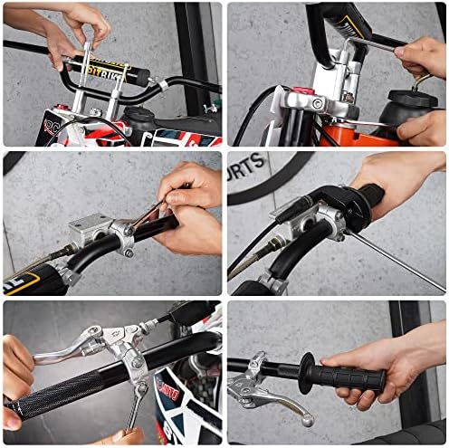 Universal 7/8 Inch 22mm Dirt Bike Handlebars, Upgraded Pit Bike Handlebar with Foam Pad for Motocross CRF YZF KXF KLX RMZ DRZ Pit Dirt Bike ATV Quad - Black