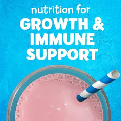 PediaSure Grow & Gain with Immune Support Shake Mix Powder, 23 Vitamins & Minerals, 6g Protein, Non-GMO, Gluten-Free, Strawberry, 14.1 oz Can, Pack of 3—24 Servings