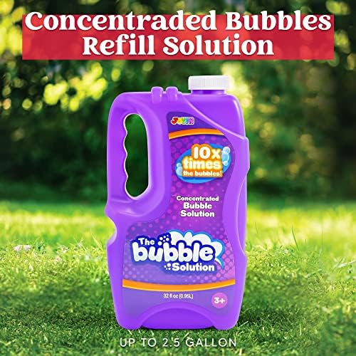 JOYIN 32 oz Bubble Solution Refills (Close to 1L/ 2.5 Gallon), Concentrated Solution for Bubble Machine, Wands, Blower, Easter (Purple)