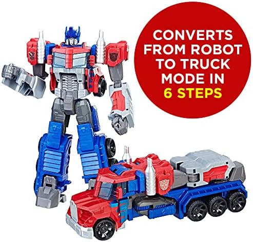 Transformers Toys Heroic Optimus Prime Action Figure - Timeless Large-Scale Figure, Changes into Toy Truck - Toys for Kids 6 and Up, 11-inch (Amazon Exclusive)