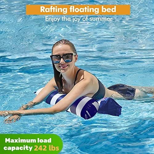 4 Pack Upgrated XL Water Pool Floats, 4-in-1 (Hammock, Saddle, Lounge Chair, Drifter) Multi-Purpose Water Pool Float, Non-Stick PVC Material