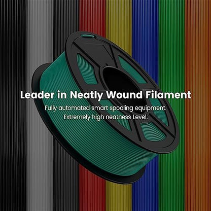SUNLU 4kg PLA 3D Printer Filament Bundle, Neatly Wound Filament 1.75mm ±0.02mm, Individually Vacuum Packed, 4kg in Total, 1kg per Spool, 4 Pack, 4000g, Black+Black+White+White