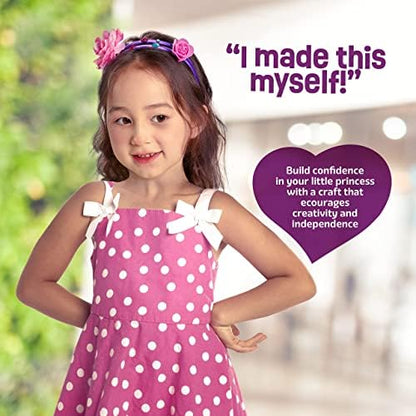 Pretty Me Headband Making Kit for Girls - Arts & Crafts Gift - Make Your Own Fashion Headbands for Kids - DIY Hair Accessories Set - Gift for Ages 5-12 Year Old Girl - Little Kids Art & Craft Gifts
