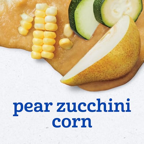 Gerber 2nd Foods, Pear, Zucchini & Corn Pureed Baby Food, 4 Ounce (Pack of 16)