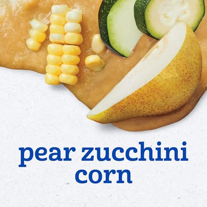 Gerber 2nd Foods, Pear, Zucchini & Corn Pureed Baby Food, 4 Ounce (Pack of 16)