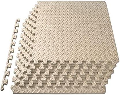 ProsourceFit Puzzle Exercise Mat ½ in, EVA Interlocking Foam Floor Tiles for Home Gym, Mat for Home Workout Equipment, Floor Padding for Kids