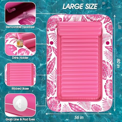 Inflatable Tanning Pool Lounger Float - Jasonwell 4 in 1 Sun Tan Tub Sunbathing Pool Lounge Raft Floatie Toys Water Filled Tanning Bed Mat Pad for Adult Blow Up Kiddie Pool Kids Ball Pit Pool