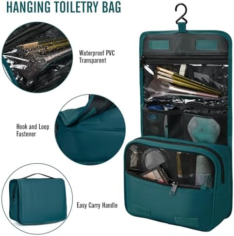 Veken 8 Set Packing Cubes for Travel Essentials, Suitcase Organizer Bags in 4 Sizes, Carry-On Luggage Accessories with Large Laundry & Hanging Toiletry Bag, Must-Have for Airplane, Road Trip & Camping