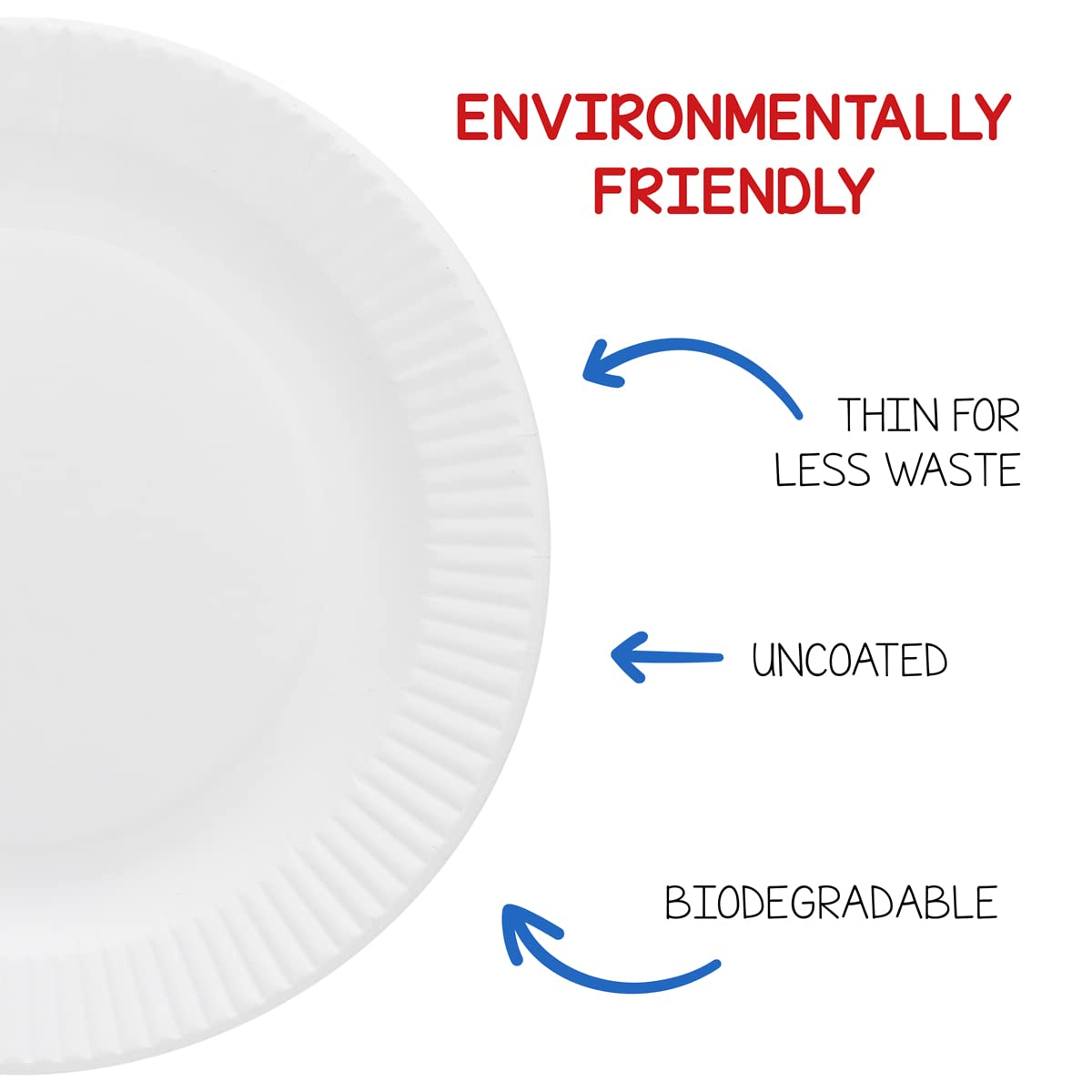 Hygloss Products Paper Plates - Uncoated White Plate - Use for Foodware, Events, Activities, Crafts Projects and More - Environmentally Friendly - Recyclable and Disposable - 9-Inches - 200 Pack