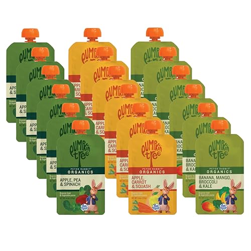 Peter Rabbit Organics Fruit Vegetable, Squeezable Pouches, 4 Ounce (Pack of 18)