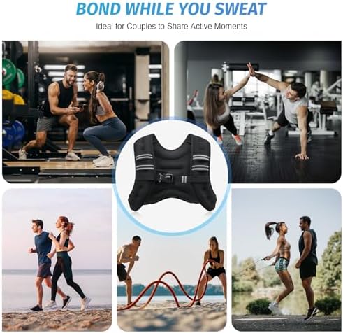 ZELUS Weighted Vest, 6lb/8lb/12lb/16lb/20lb/25lb/30lb Weight Vest with Reflective Stripe for Workout, Strength Training, Running, Fitness, Muscle Building, Weight Loss, Weightlifting