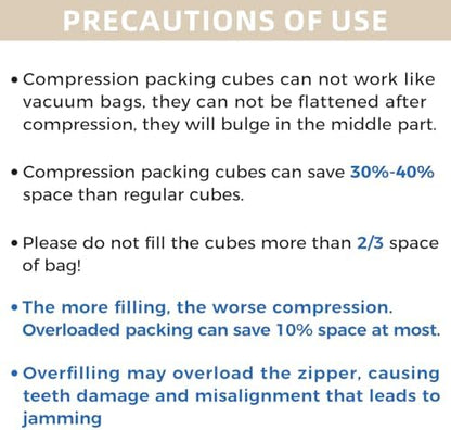 BAGAIL 4 Set/6 Set/8 Set Compression Packing Cubes Travel Accessories Expandable Packing Organizers (Half Mesh, 6-Black)