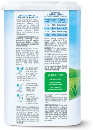 Happy Baby Organics Stage 1 Infant Formula, 0 12 Months, Milk Based Organic Baby Formula Powder with Iron, Probiotics & Prebiotics for Immune & Digestive Support, 22.9 Ounce (Pack of 3)